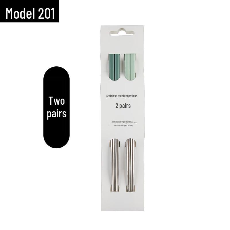 RuHan Chinese Style Bamboo Joint 304 Stainless Steel Chopsticks