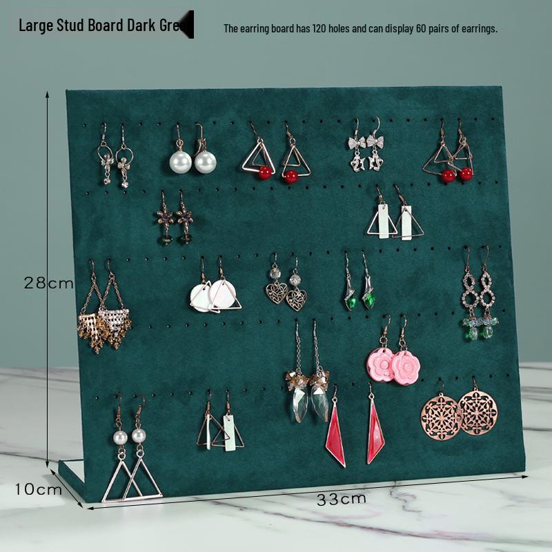 Extra Large Velvet Jewelry Display Stand: Necklace Hanger & Bracelet Storage Rack