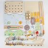 Multifunctional Wooden Tool Table for Youngsters DIY Learning Toy with Wrenches,Screwdrivers,Rulers Gears Interactive Educational Playset