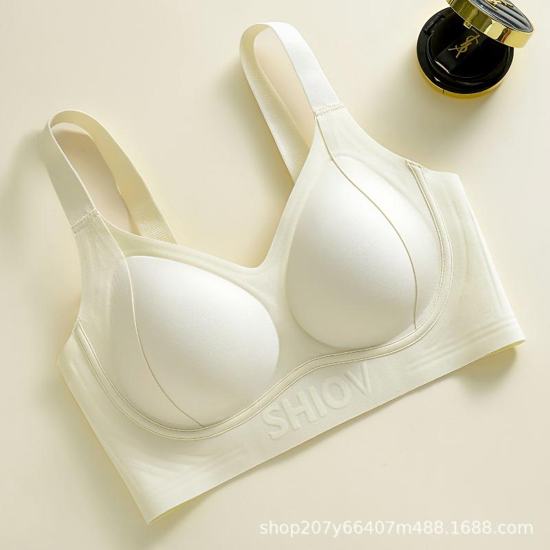 Full Cup Large Size Large Chest Small Underwear Women's Fat M Seamless Soft Support Gather and Close the Breast Bra