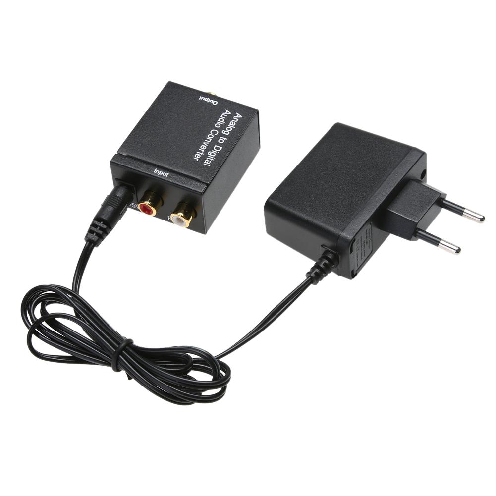 UK Analog L/R To Digital SPDIF Coaxial Coax RCA & Optical Toslink Audio Conver