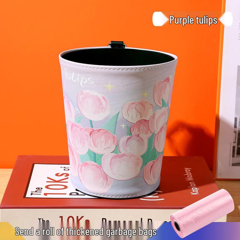 LIEI Oil Painting Style Car Trash Can & Tissue Box