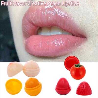 12g Fruit Lipstick High Gloss Moisturizing Long Lasting Reduce Dead Skin Strawberry Peach Lemon Tomato Lightening Lip Balm for Daily Use