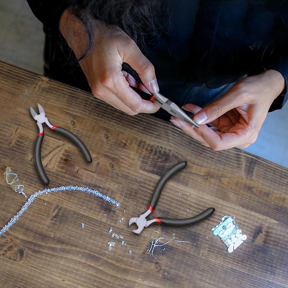 Carbon-Hardened Steel Jewelry Pliers Ferronickel Beadwork Repair DIY Wire Pliers