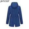 BITCED Autumn/Winter Jacket Women's Waterproof Hooded Raincoat Trench Coat