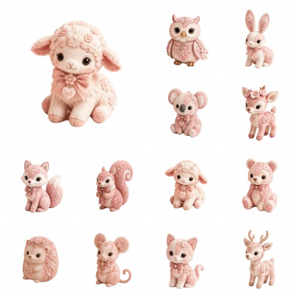 Handmade Animals DIY Sewing Kit Sheep Material Pack Craft Kit Animal Sewing