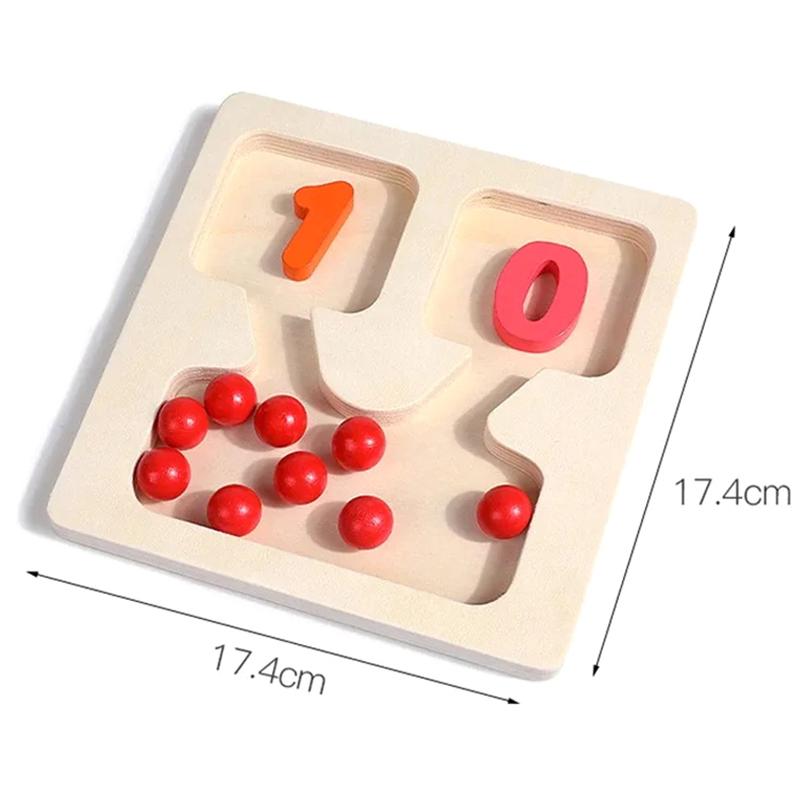 Montessori Math Wooden Toy Addition Subtraction Teaching Aids Preschool Learning Education Toy Color Bead Sorting Board For Kids