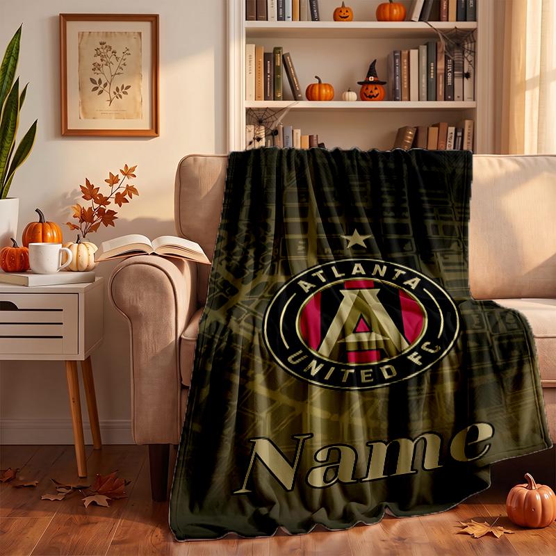 Atlanta United Custom Flannel Blankets Soft Warm Cozy Throws for Home Decor Holiday Gifts