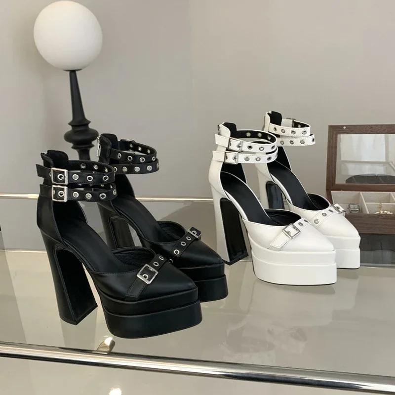 Designer High Heel Damen Mary Jane Schuhe Mode Knöchelriemenschuhe Frühling Herbst Hochzeitspartyschuhe