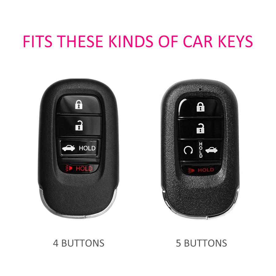 2X Silicone Car Key Fob Cover Case Holder Keychain For Honda Civic 11Th Accord Cr-V 6Th Hr-V Pilot