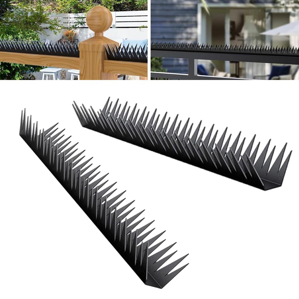 6 Pieces Metal Security Fence Spikes AntiClimb Wall Spikes for Outdoor Use with Easy Installation for Cat Birds Prevent