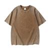 Retro Washed Distressed Short Sleeve T-shirt - 250g High Density Cotton, 8 Colors