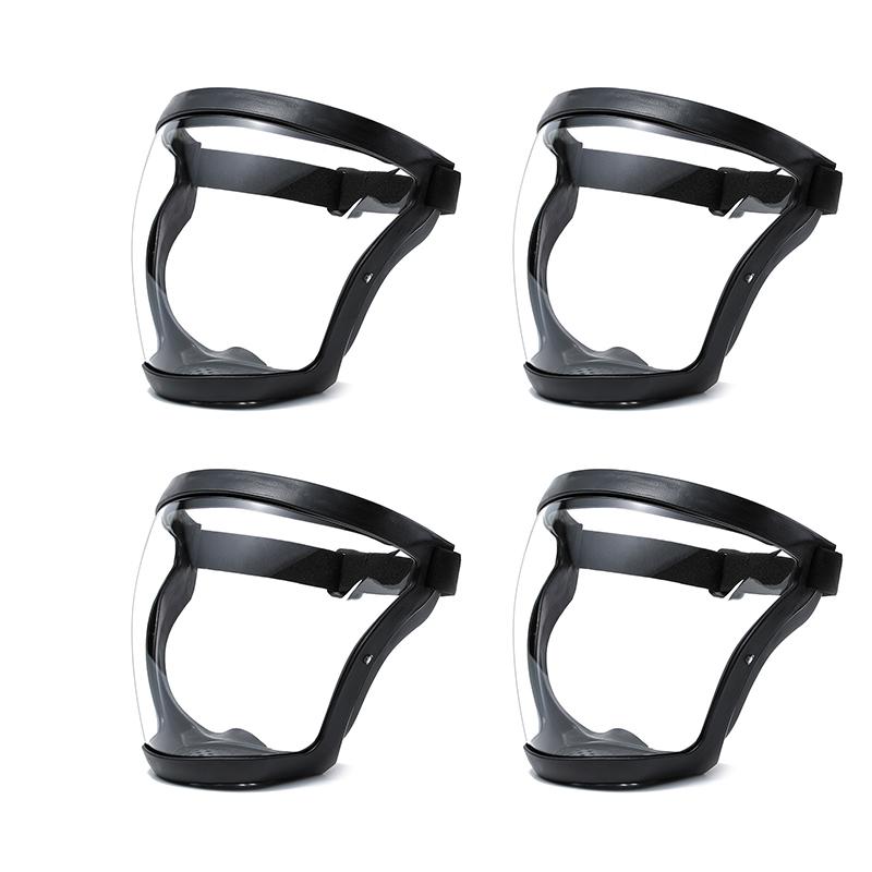 Transparent Full Faceshield Reusable Dustproof Anti-fog Mask HD Safety Glasses Kitchen Protection Anti-splash Mask With Filters