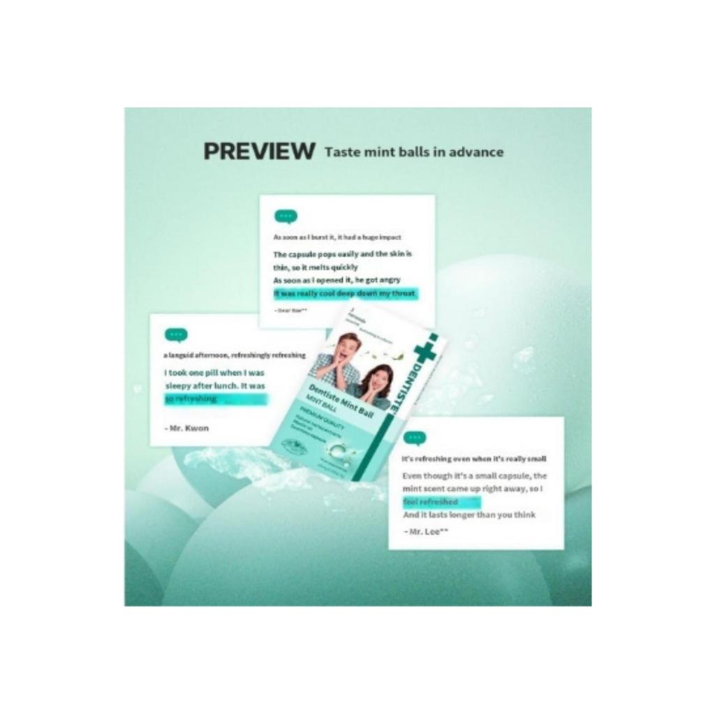 Dentiste Mint Bowl 40 Pieces (20 Pieces/2pieces)