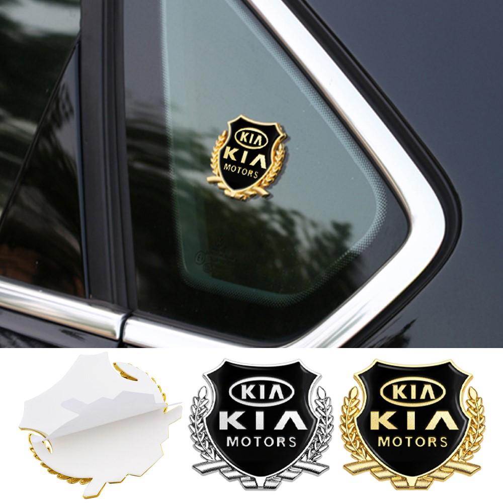 SKTF2 1Pcs Metal Car Emblem Body Trunk Decoration Sticker Accessories For Kia Picanto Rio Ceed Sportage Cerato Soul Sorento Optima