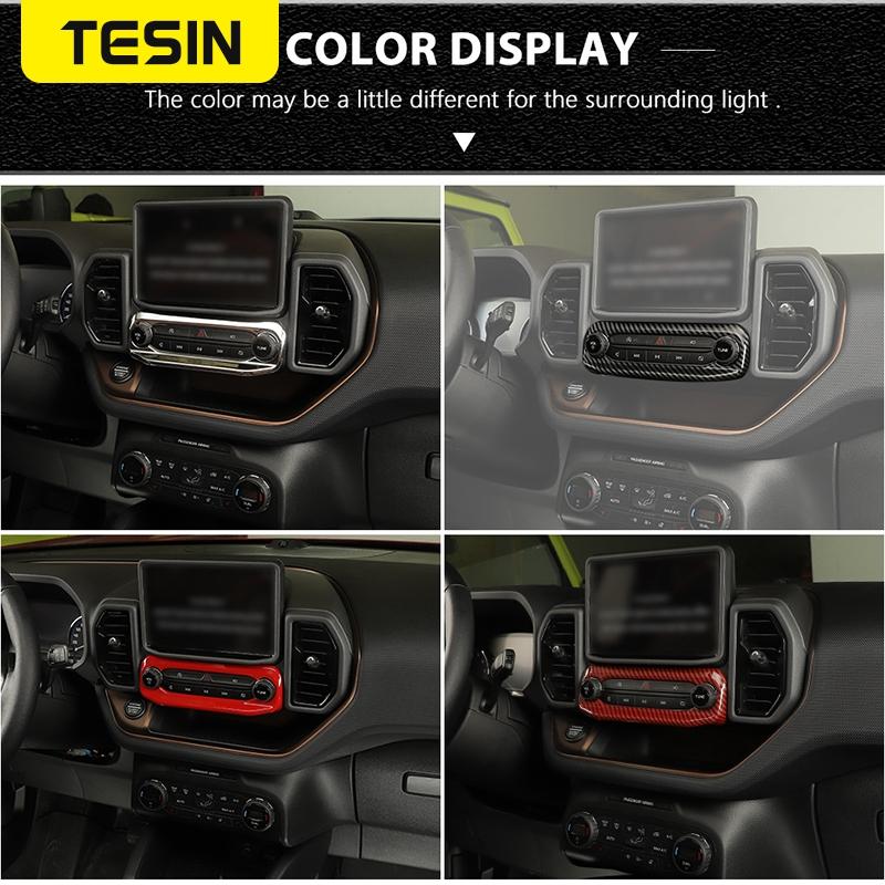 TESIN Autocolant ornamental pentru cadru de decorare a ecranului de navigație pentru consola centrală auto pentru Ford Bronco Sport 2022 Interior