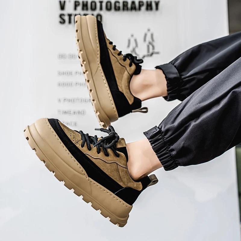 Loafers Casual Sneaker Thick Bottom Men's Sneakers Fashion Sports and Leisure Wear-resistant Shoes for Men Soft and Comfortable