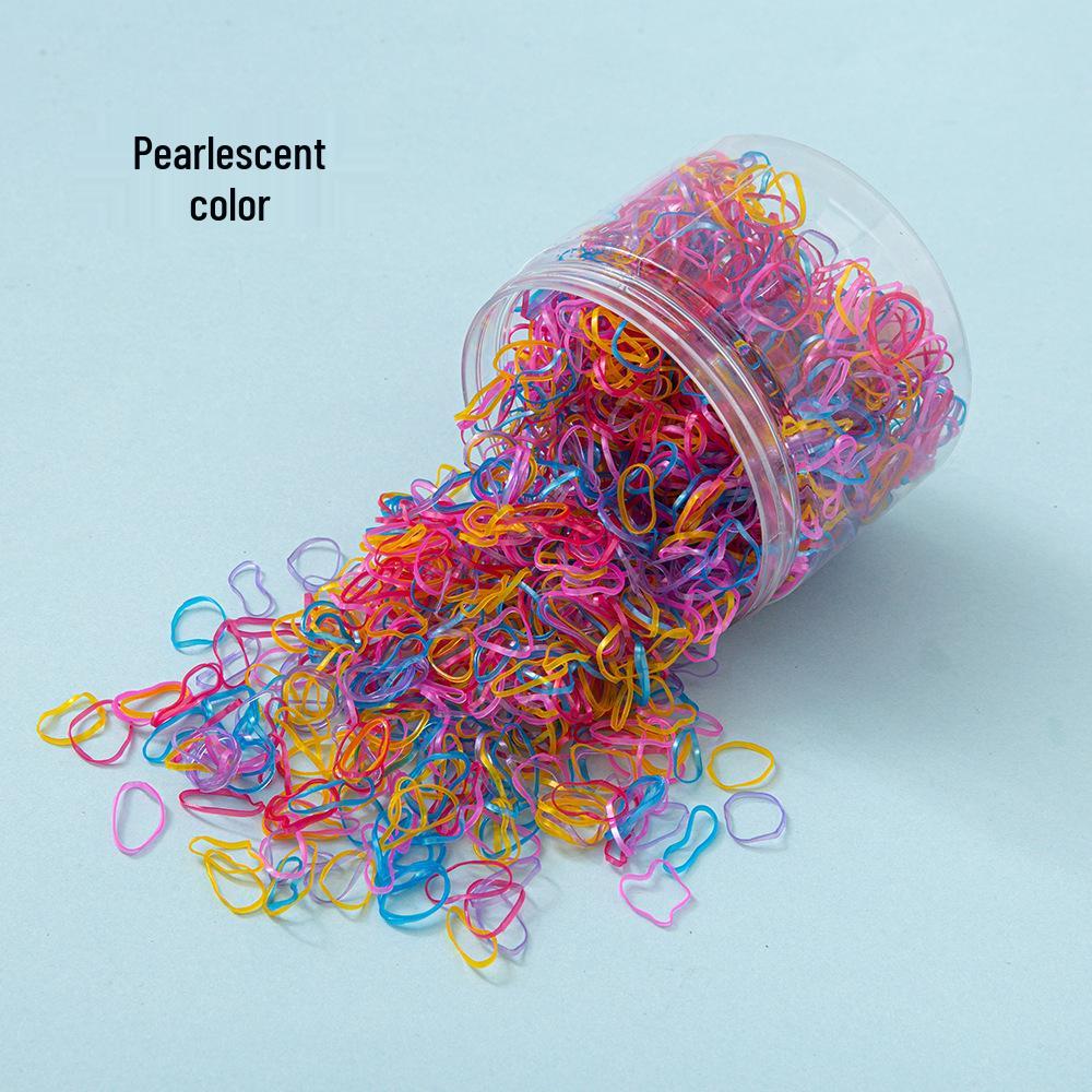 1000-Piece Children's Mini Hair Ties - Gentle, Non-Damaging Elastic Bands for Girls