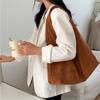 Vintage Faux Suede Hobos Women Shoulder Bags Large Capacity Tote Bag Retro Trend Autumn Big Shopper Purses Handbags