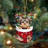Festival Dog Hanging Charm Acrylic Dog Pendant Christmas Decoration Hanging Dog Ornament for Tree Adornment