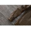 Chinese Size Men Leather Jacket Style Brown Genuine Cowhide Coat Soft Slim Fit Spring Vintage