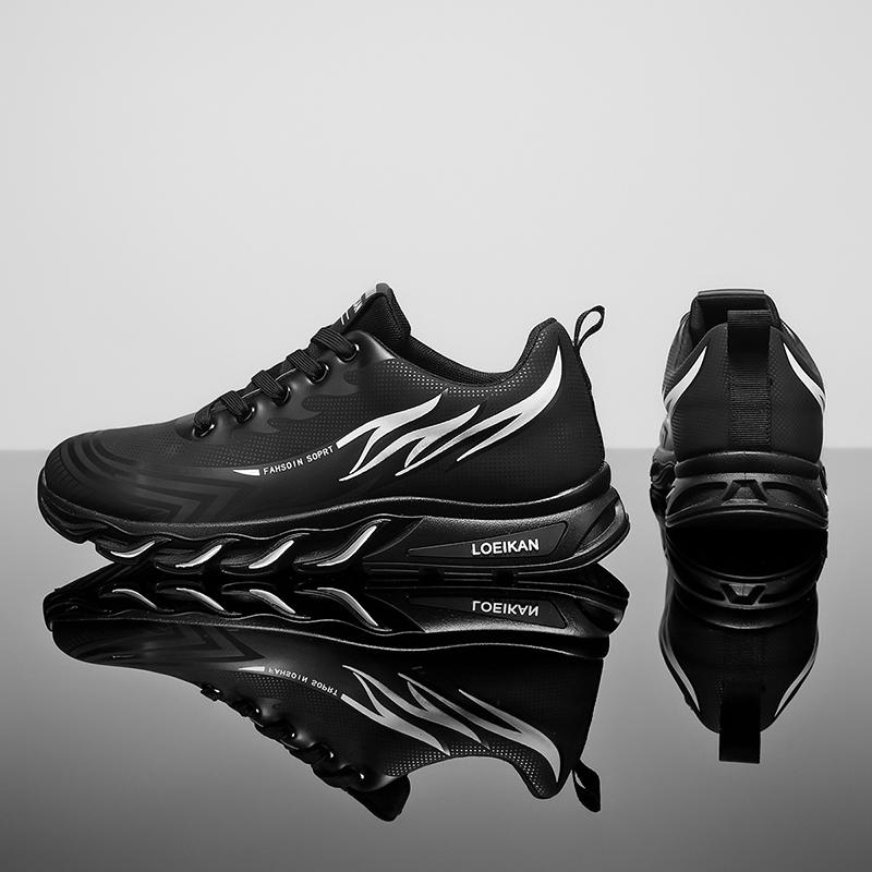 Pánská sportovní obuv Běžecké tenisky Studentská obuv na jogging Černá vycházková obuv Nadměrná velikost