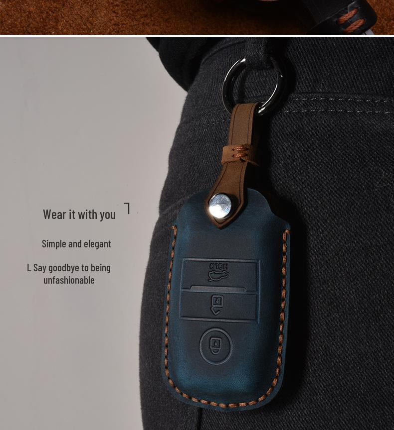 Kia Key Cover for Zhi Pao 3/5, Pao 4, Yi - Genuine Leather Shell