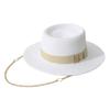 Hot Selling Chain Straw Hat High Quality Webbing Letter Design Top Hat Outdoor Shade Concave Top Beach Cap