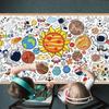 Outer Space Coloring Poster for Kids - 35.5 X 72 Inch Giant Space Activity Coloring Tablecloth for Classroom Party Supplies, Astronaut Solar System