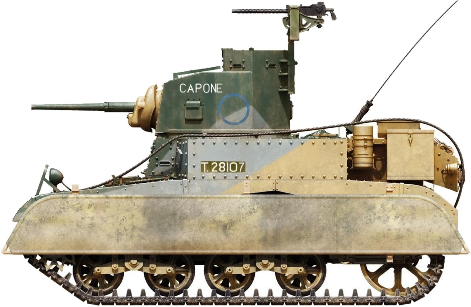 

Miniart Стюарт Хани Ранняя модель с солнцезащитным козырьком Пластиковая сборная модель MA35423 1/35 Mk.I (танк)