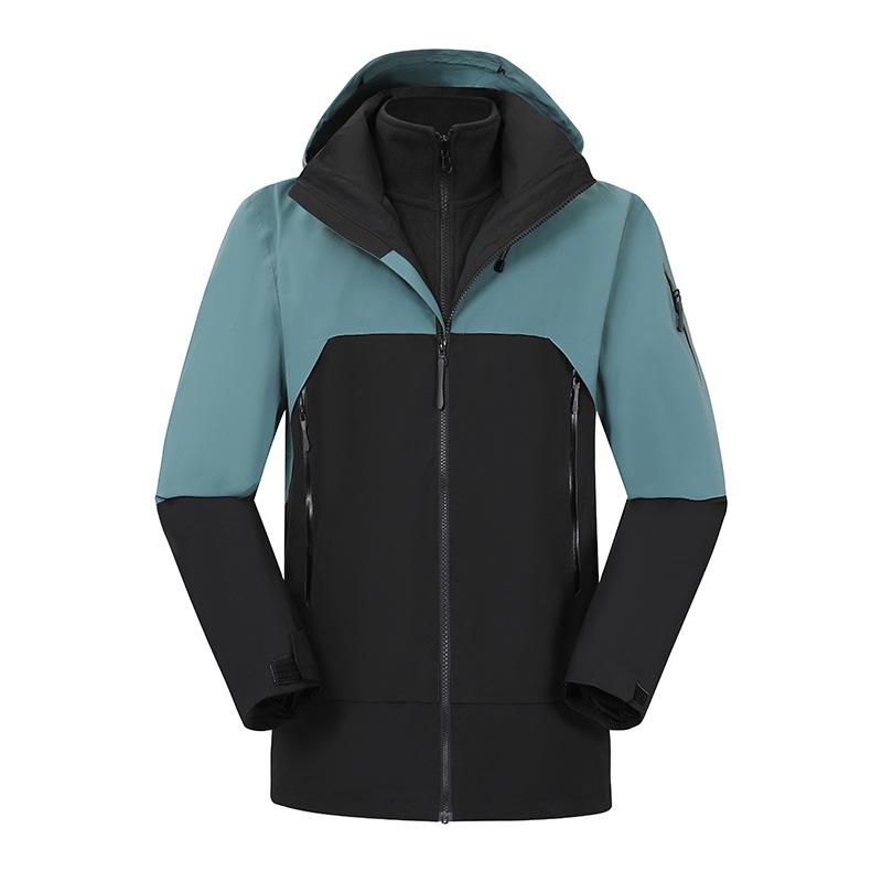 

Унисекс Флисовая куртка Три-в-Одном Ветрозащитная и Водонепроницаемая для Лыж и Альпинизма XL