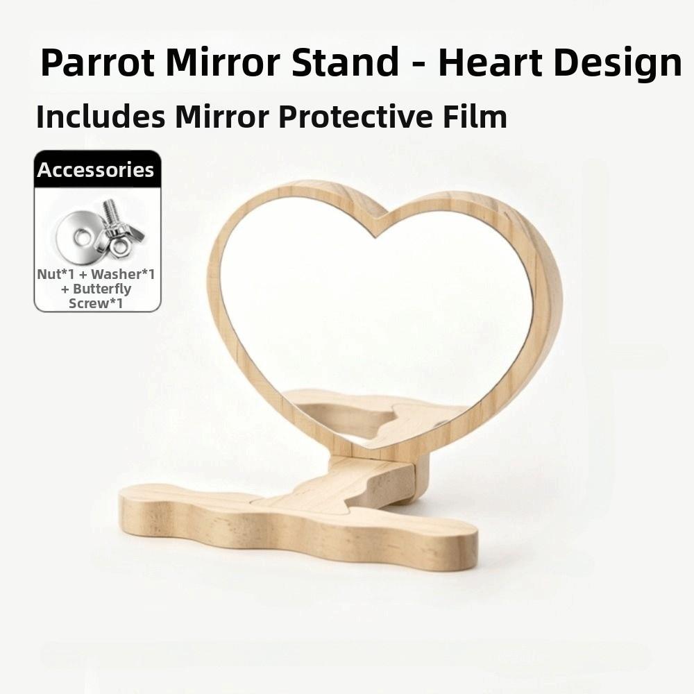 Chew-Proof Construction Wood Bird Training Stand Hanging Parrot Play Rack Small Medium Animals