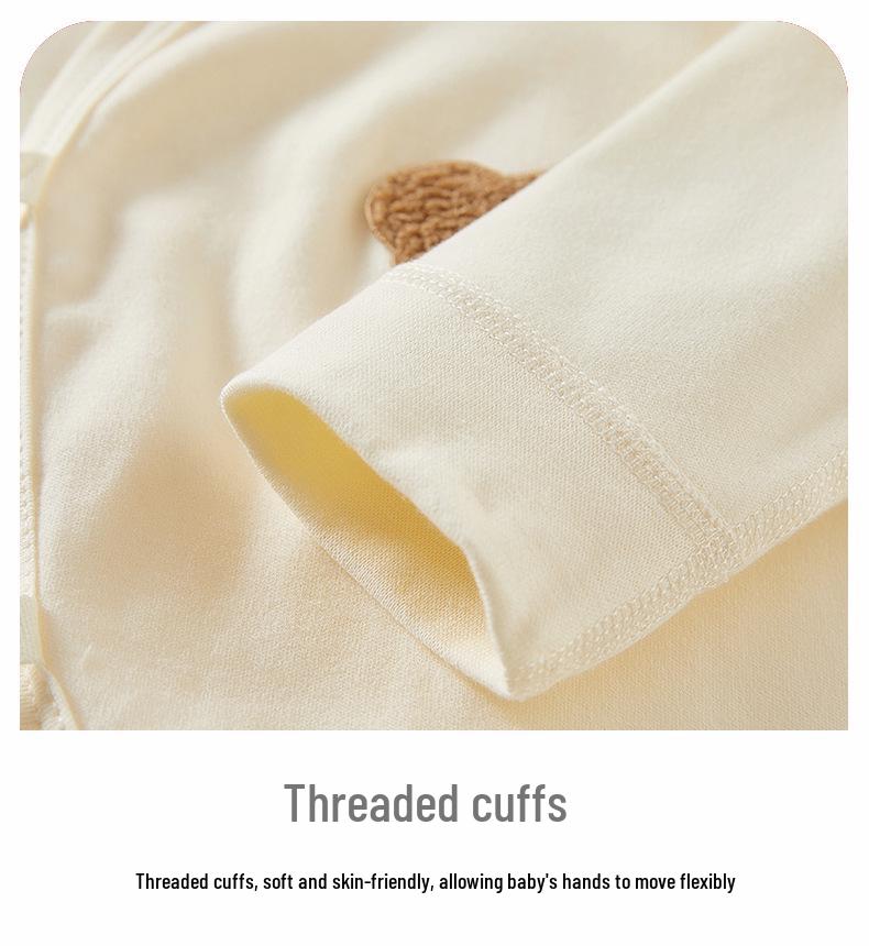 Unisex Pure Cotton Boneless Romper for Newborns, Suitable for Spring & Autumn (0-6 Months)