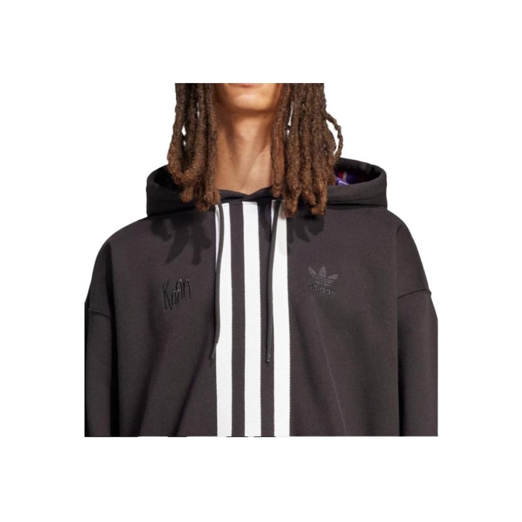adidas X KoRn Hoodie (FW24) Schwarze Damen Streetwear JG1337