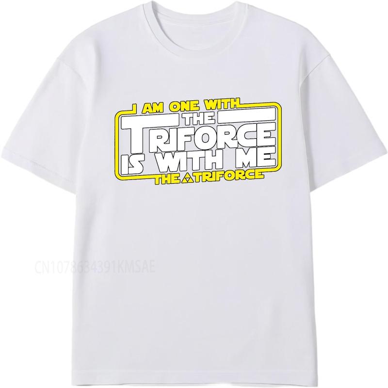 Plus Size summer Men t shirt I Am One With The Triforce Is With Me Short Sleeve Workout ONeck Teeshirt cotton teeshirt for him
