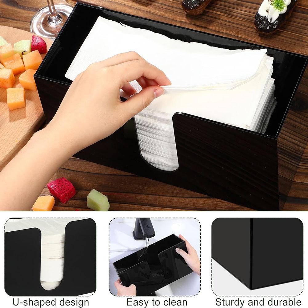 Countertop Paper Towel Dispenser Folded Napkin Dispenser Space Saving Tissue Dispenser Simple for Z Fold C Fold Multi-fold Paper