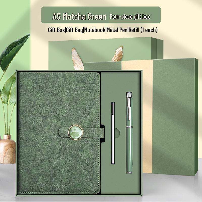 Customizable Logo Laptop Gift Set: Thickened A5 Notebook for Business Meetings