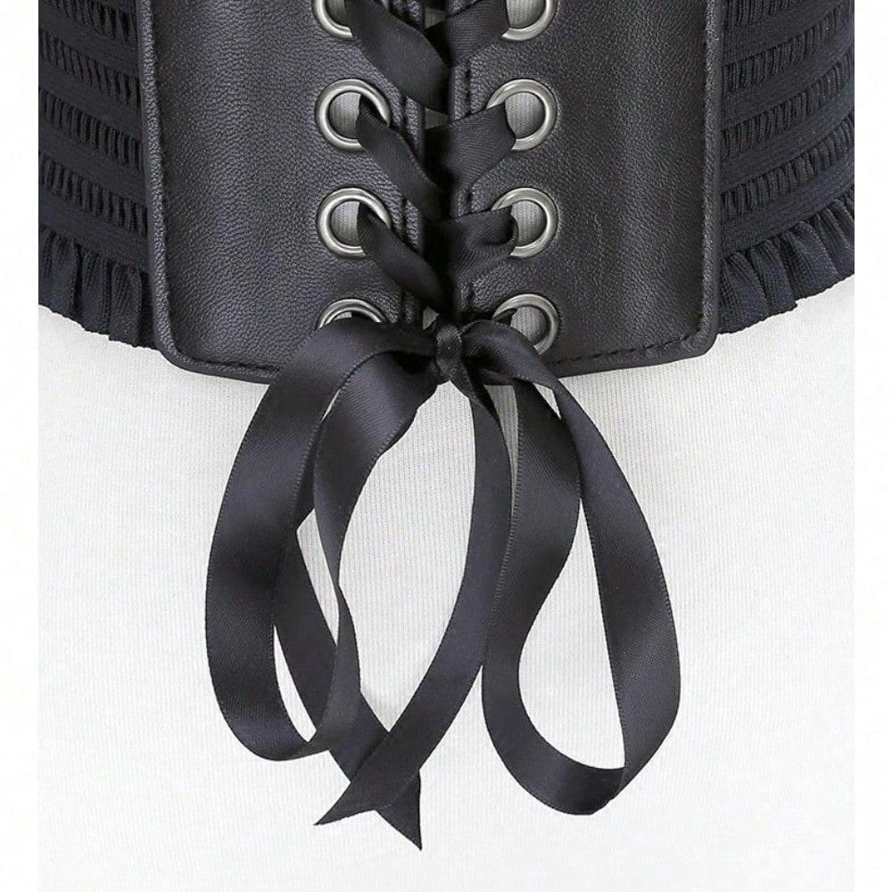 Women's Tassel Bow Strap Belt Super Wide Waist Seal Fashion Skirt Strap Decorative Waist Seal Women