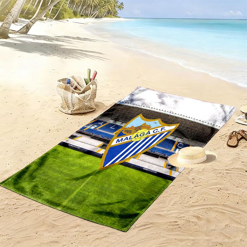 Málaga C.F. Poster Beach Towel, Large Soft Quick Dry Towel for Beach Camping Swimming