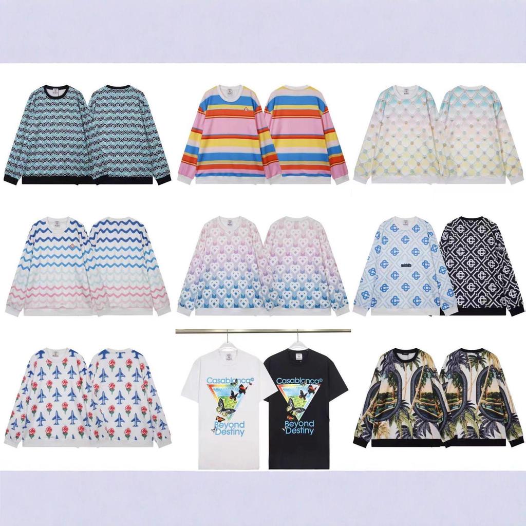 Felpa Unisex Casablanca con Stampa Logo: Maglia base trendy a girocollo per Autunno/Inverno
