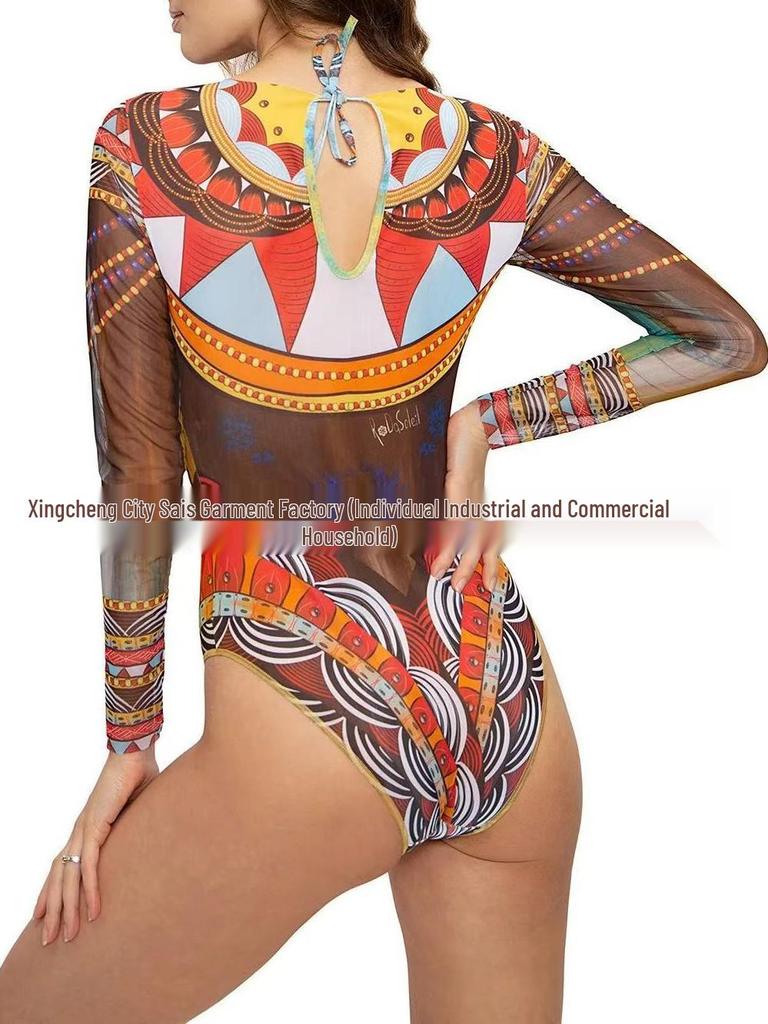 Women's Mesh Sun Protection Swimsuit