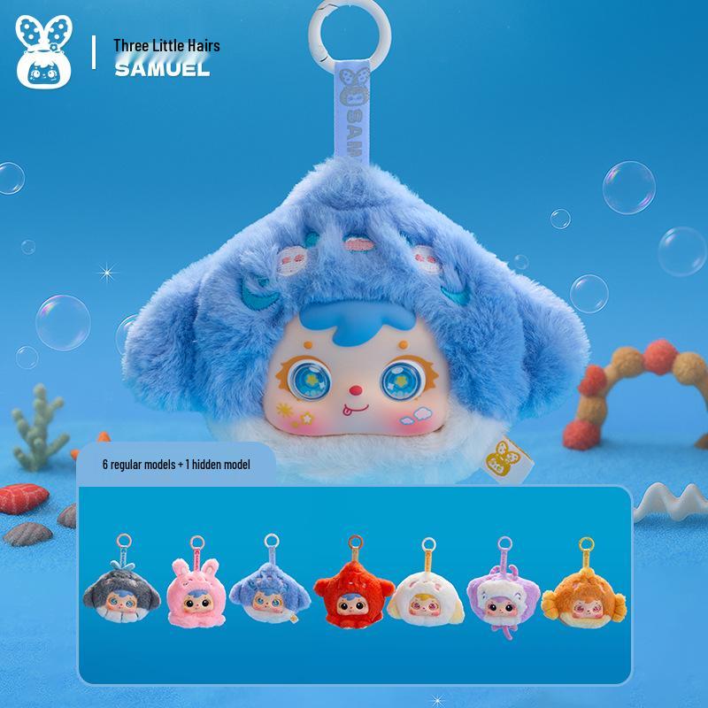 San Mao (Samuel) Girl Doll Finding Nemo Plush Keychain - Trendy Toy Bag Accessory