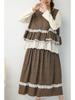 2026 Spring Mori Girl Floral Cotton Linen Jacket & Skirt Set - Casual Women's Suit