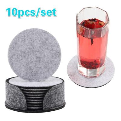 10 pezzi di feltro di protezione pad tazza anti-attrito pad di separazione pad set di feltro pad articoli da cucina utili
