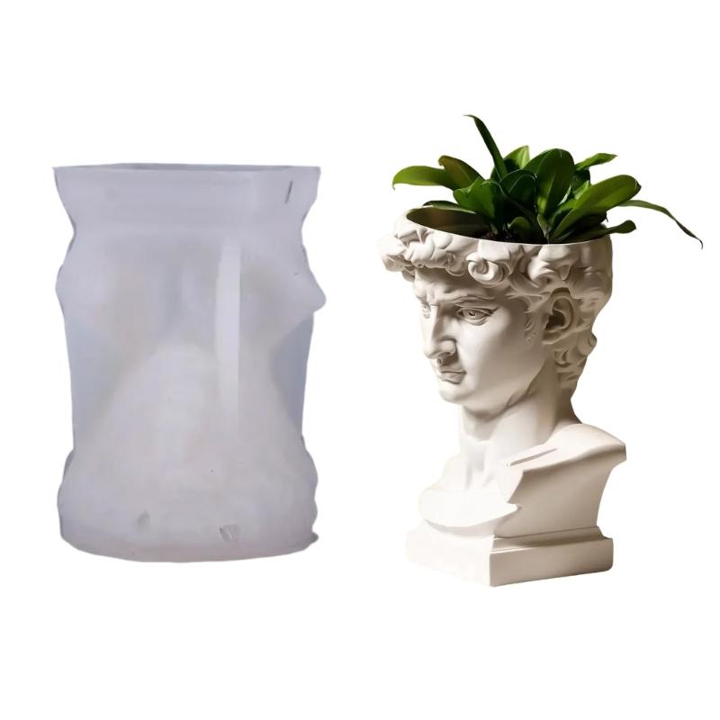 

Easy Release Silicone Mold For Crafting Sculpture Resin Planters Jewelry Trays Gift Items Flower Pot Casting Tool 1