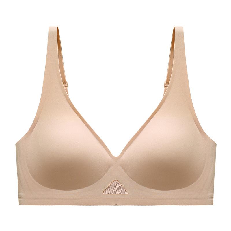Bezešvé podprsenky pro ženy Bezdrátové spodní prádlo Push Up Brasiere Deep V Bralette Comfort Dámská tenká neviditelná podprsenka Sexy spodní prádlo