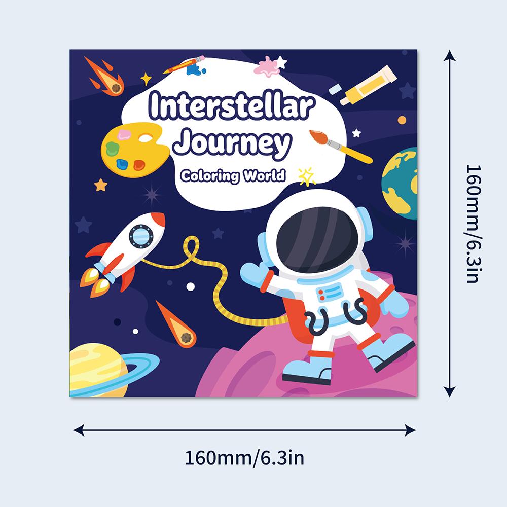 Hot selling coloring book with cartoon simple strokes, containing 16 cartoon patterns