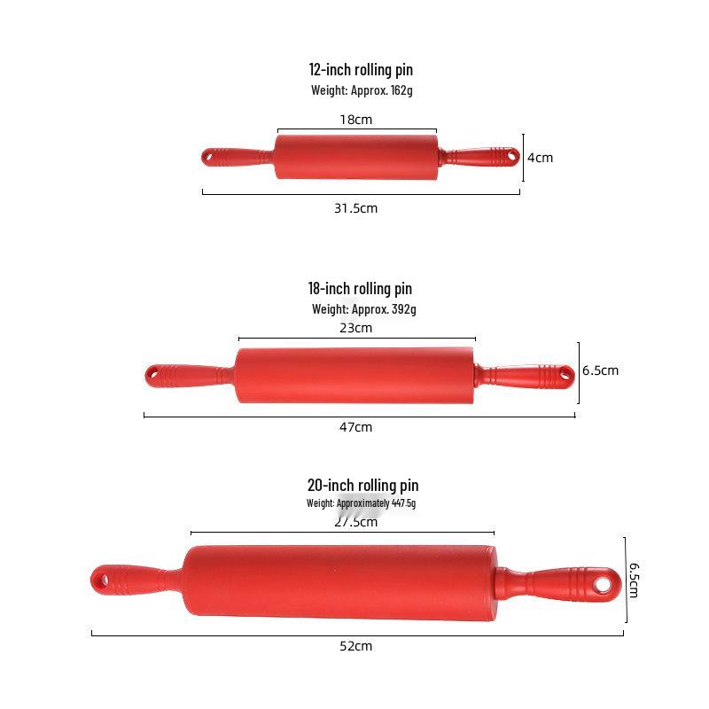 Non-stick Silicone Rolling Pin Set: Large & Small Rollers for Home Baking