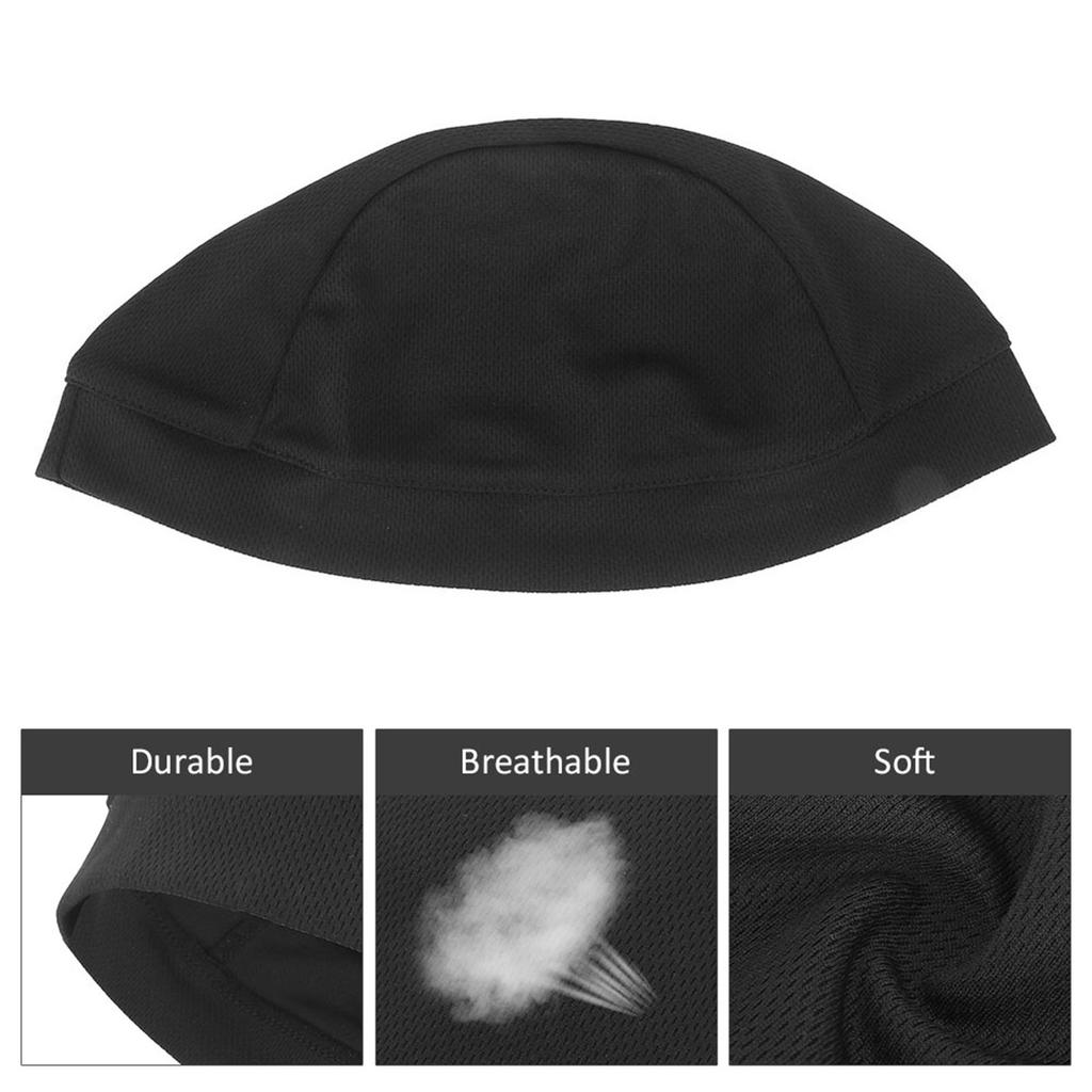 Men Women Under Helmet Liner   Outdoor Sport Cycling   Skull Hat Black