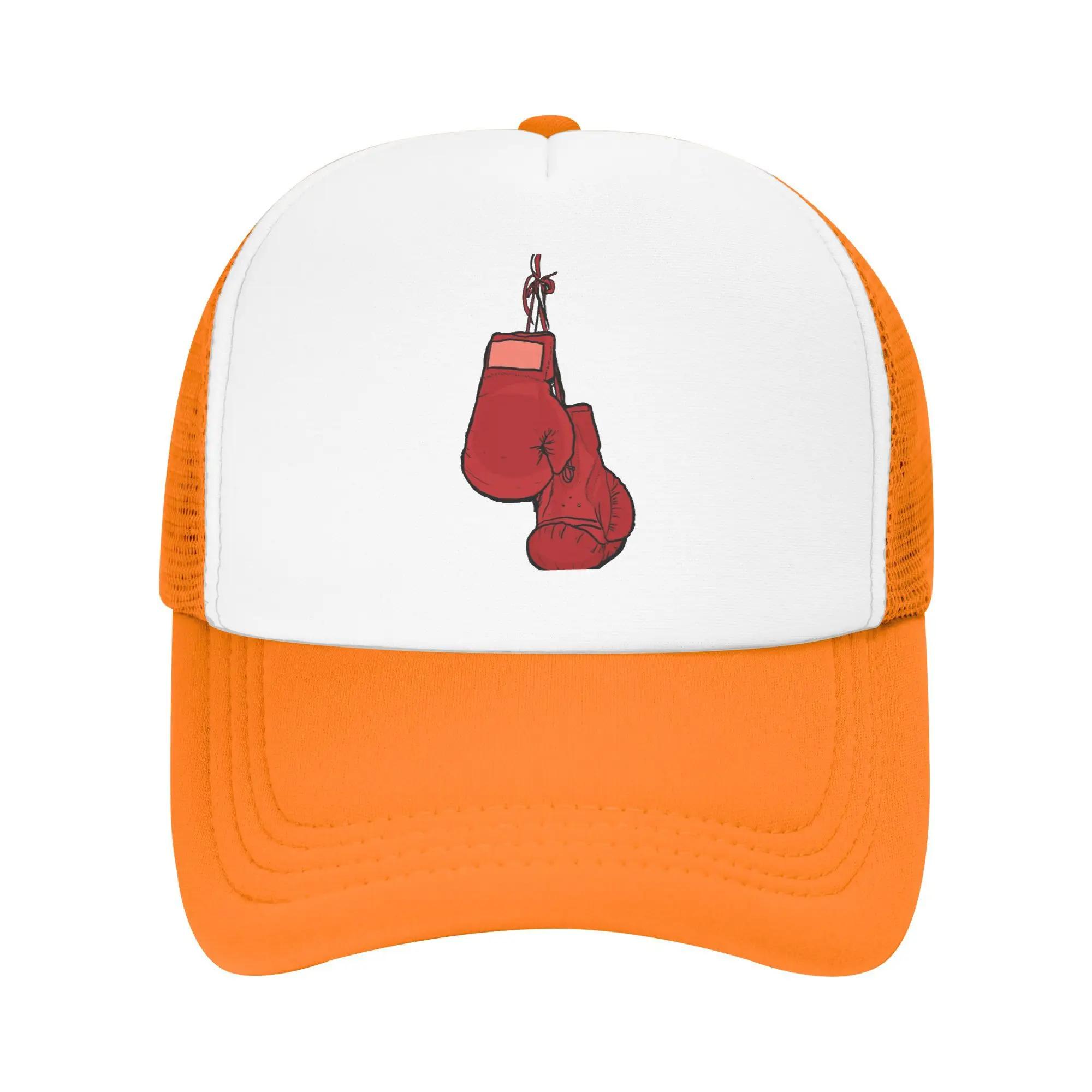 

Hanging Red Boxing Gloves Merch Mesh Foam Trucker Hat Summer Cooling Mesh-back Baseball Cap Leisure Adjustbale One Size
